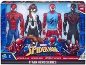Marvel Spiderman Titan Hero Set Spider-Man, Spider-Girl, Scarlet Spider, Miles Morales  E5864