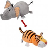 Mascota FlipaZoo 32 cm - Tigru si Elefant