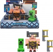 Minecraft Legends Creeper vs Piglin Bruiser Set 2 figurine GYR99 