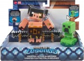 Minecraft Legends Creeper vs. Piglin Bruiser Set 2 figurine GYR99 
