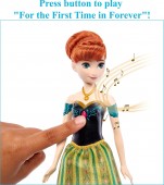 Papusa Frozen Anna cantareata HLW56