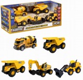 TEAMSTERZ JCB Set de 5 utilaje de constructie Lumini si sunete 1417131