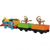 Thomas si Prietenii Locomotiva Thomas cu 2 vagoane Monkey Mania FXX55