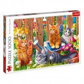 Trefl Puzzle 1000 Piese pisici in gradina 
